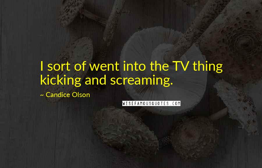 Candice Olson Quotes: I sort of went into the TV thing kicking and screaming.