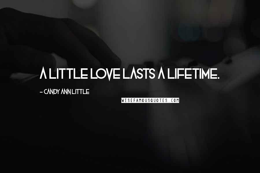 Candy Ann Little Quotes: A little love lasts a lifetime.