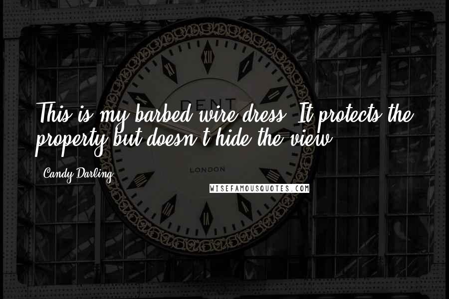 Candy Darling Quotes: This is my barbed wire dress. It protects the property but doesn't hide the view.