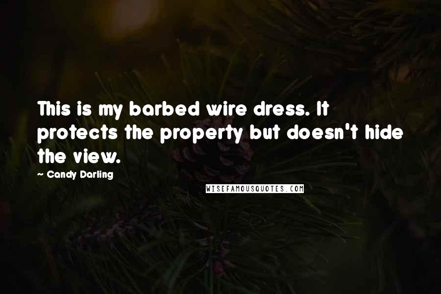 Candy Darling Quotes: This is my barbed wire dress. It protects the property but doesn't hide the view.