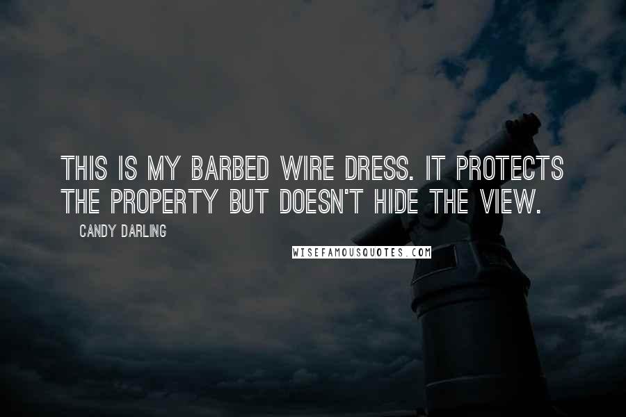 Candy Darling Quotes: This is my barbed wire dress. It protects the property but doesn't hide the view.