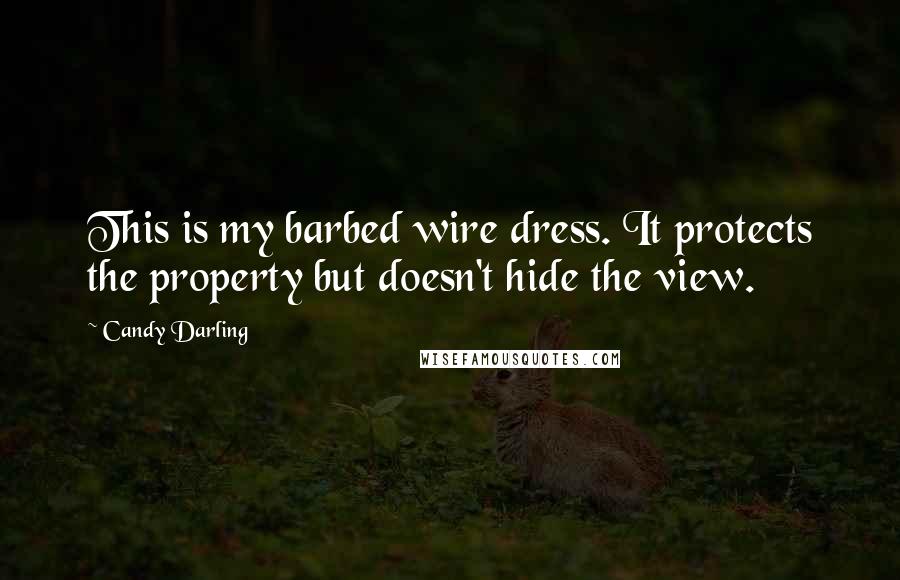 Candy Darling Quotes: This is my barbed wire dress. It protects the property but doesn't hide the view.