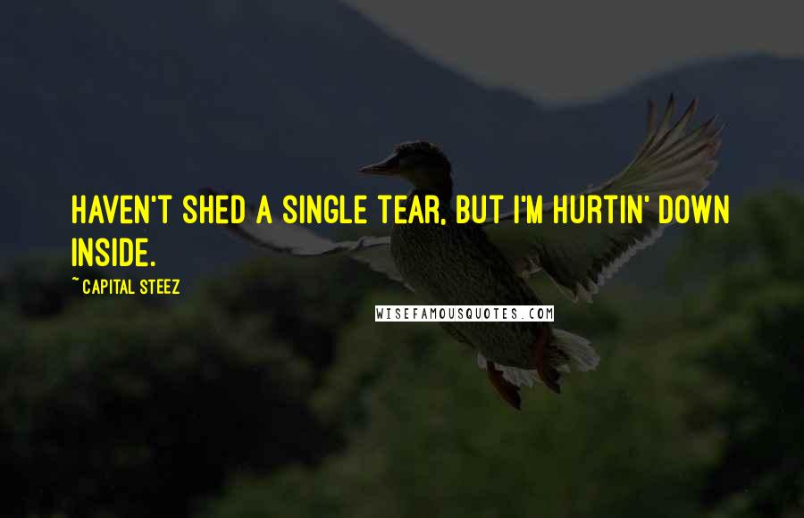 Capital STEEZ Quotes: Haven't shed a single tear, but I'm hurtin' down inside.