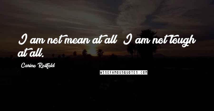 Carine Roitfeld Quotes: I am not mean at all; I am not tough at all.