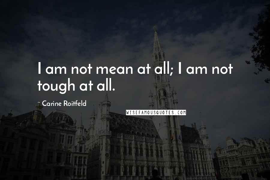 Carine Roitfeld Quotes: I am not mean at all; I am not tough at all.