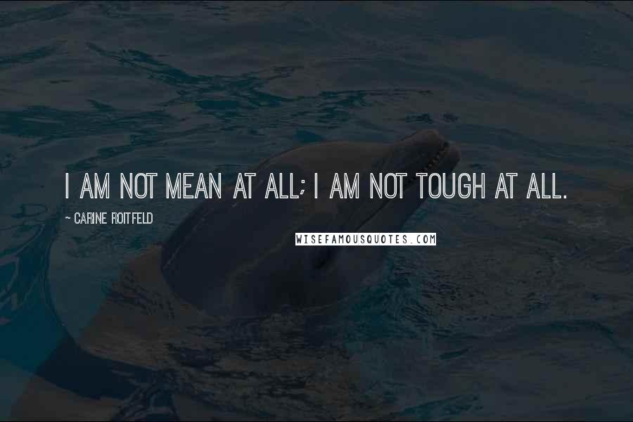 Carine Roitfeld Quotes: I am not mean at all; I am not tough at all.