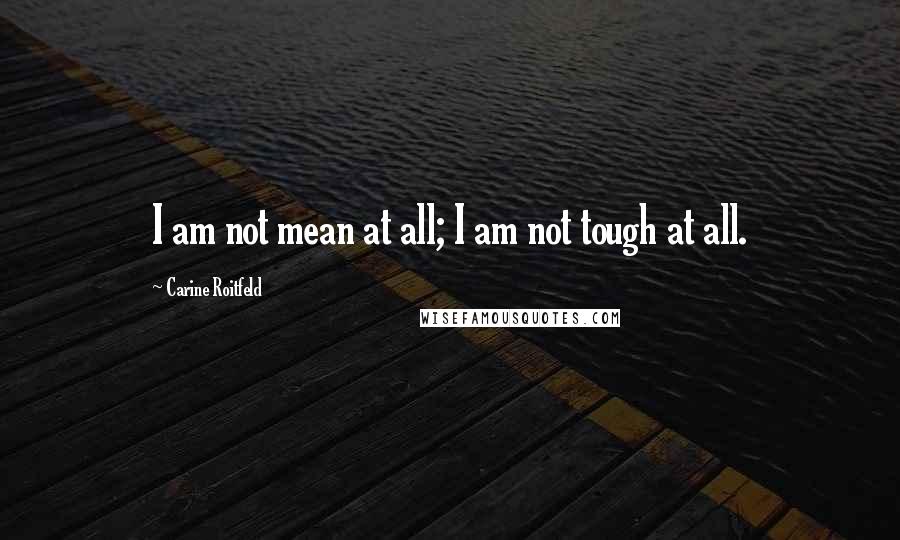 Carine Roitfeld Quotes: I am not mean at all; I am not tough at all.