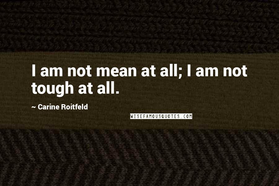 Carine Roitfeld Quotes: I am not mean at all; I am not tough at all.