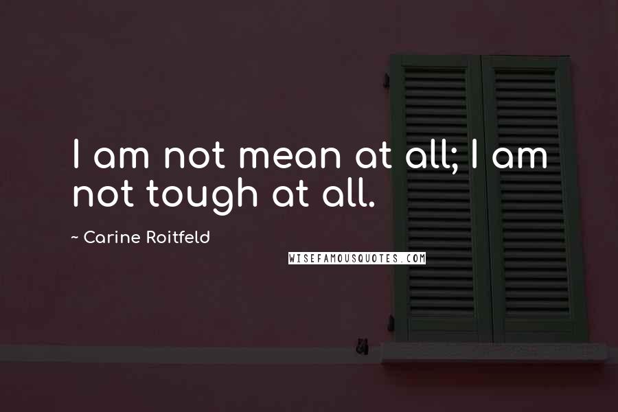 Carine Roitfeld Quotes: I am not mean at all; I am not tough at all.