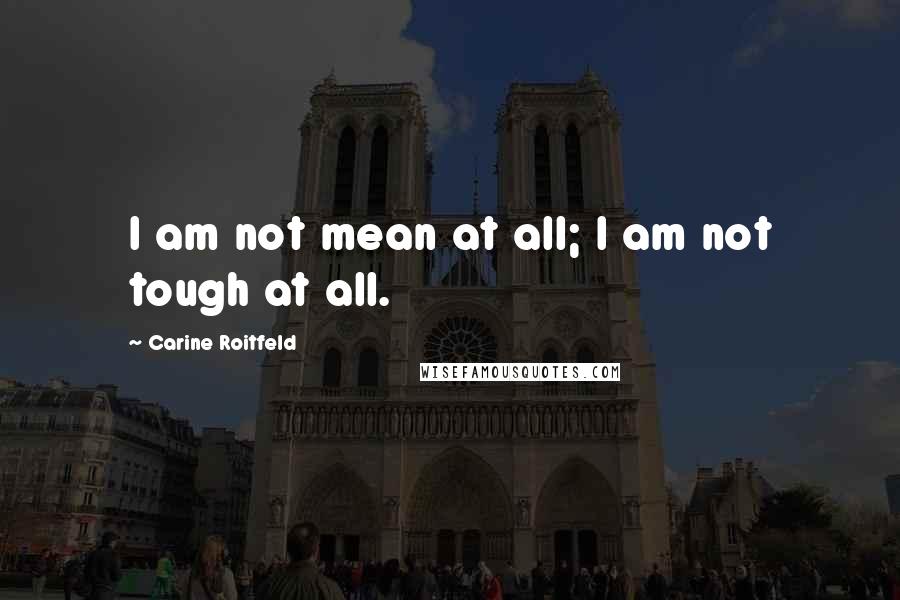 Carine Roitfeld Quotes: I am not mean at all; I am not tough at all.