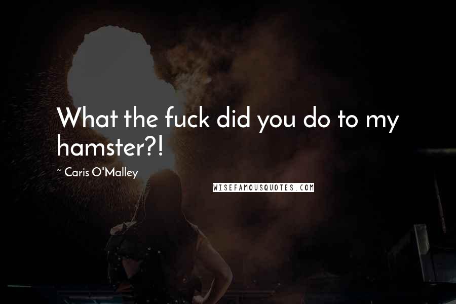 Caris O'Malley Quotes: What the fuck did you do to my hamster?!