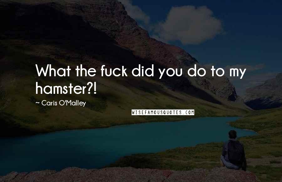 Caris O'Malley Quotes: What the fuck did you do to my hamster?!