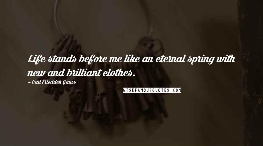 Carl Friedrich Gauss Quotes: Life stands before me like an eternal spring with new and brilliant clothes.