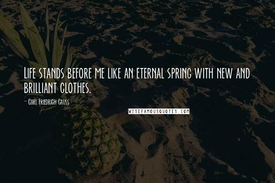 Carl Friedrich Gauss Quotes: Life stands before me like an eternal spring with new and brilliant clothes.