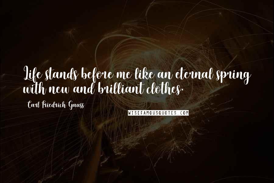 Carl Friedrich Gauss Quotes: Life stands before me like an eternal spring with new and brilliant clothes.