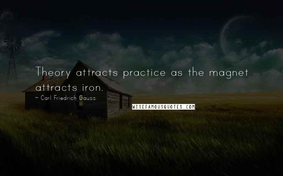 Carl Friedrich Gauss Quotes: Theory attracts practice as the magnet attracts iron.