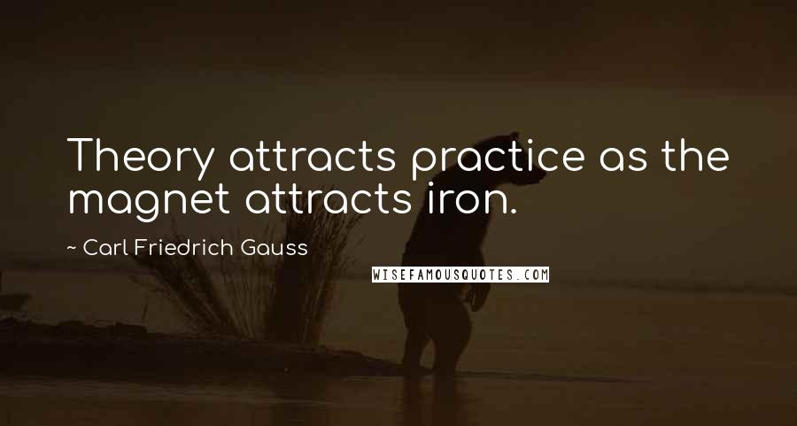 Carl Friedrich Gauss Quotes: Theory attracts practice as the magnet attracts iron.