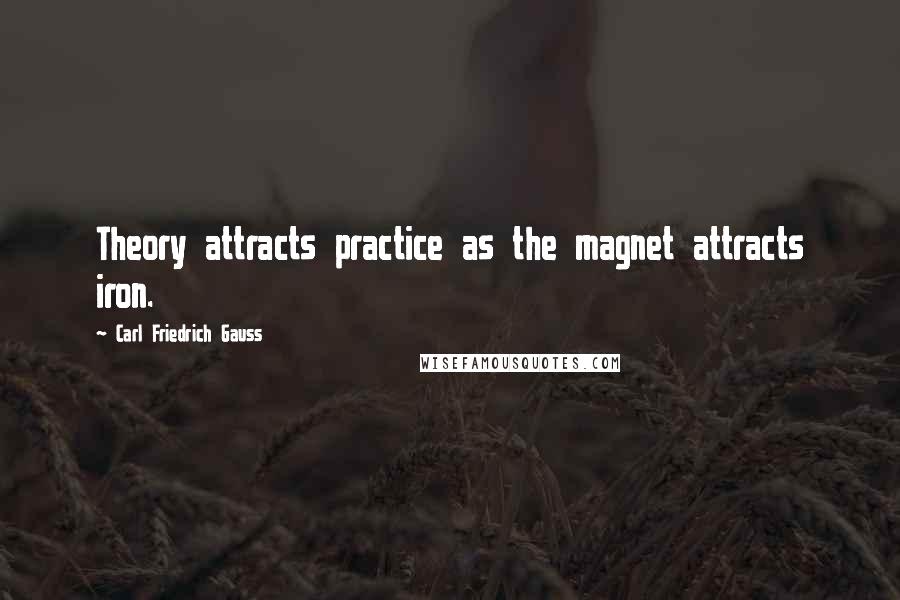 Carl Friedrich Gauss Quotes: Theory attracts practice as the magnet attracts iron.