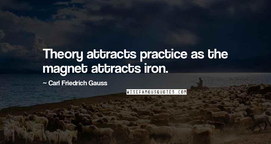 Carl Friedrich Gauss Quotes: Theory attracts practice as the magnet attracts iron.