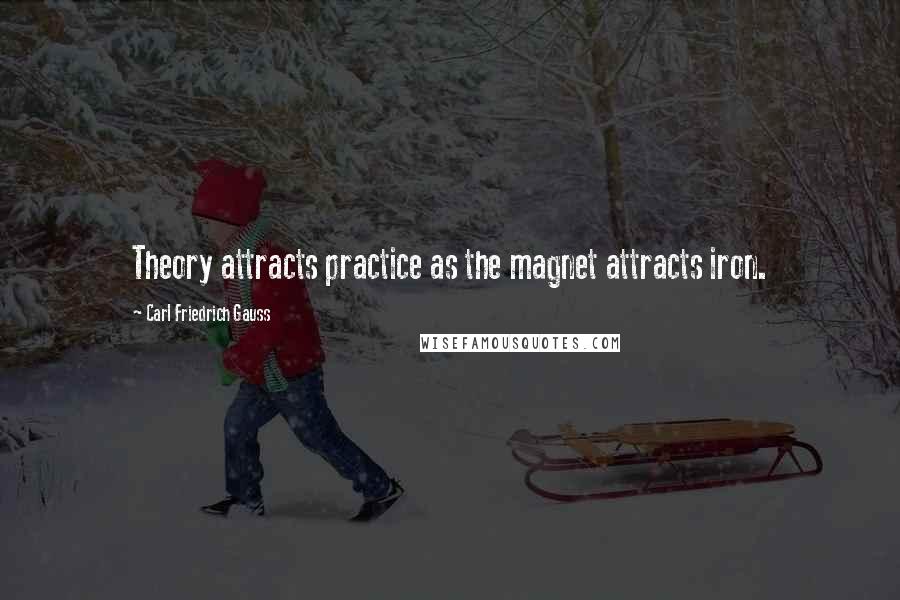 Carl Friedrich Gauss Quotes: Theory attracts practice as the magnet attracts iron.