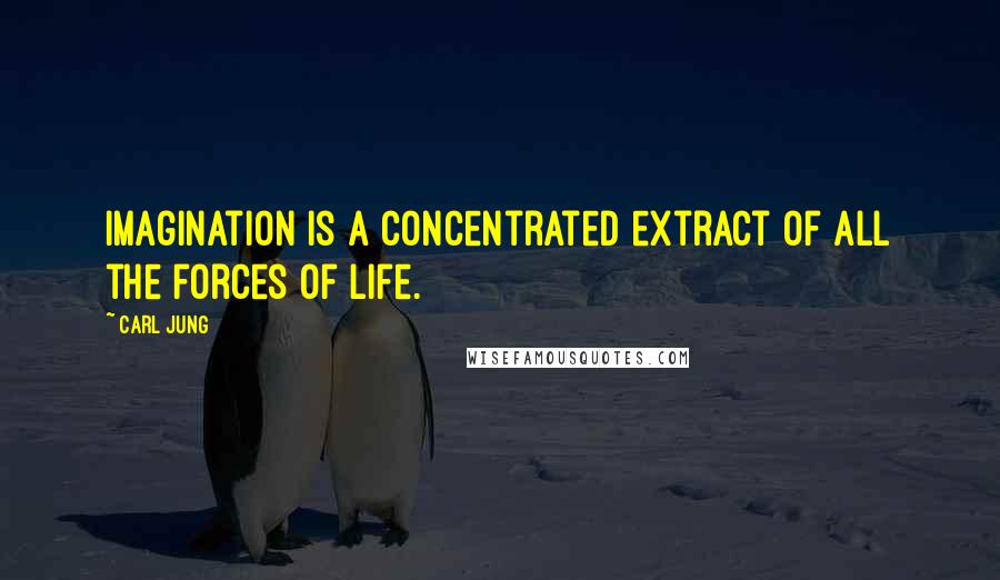 Carl Jung Quotes: Imagination is a concentrated extract of all the forces of life.