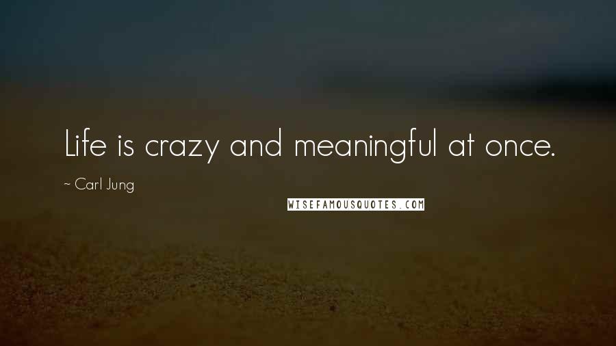 Carl Jung Quotes: Life is crazy and meaningful at once.