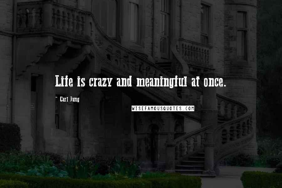 Carl Jung Quotes: Life is crazy and meaningful at once.