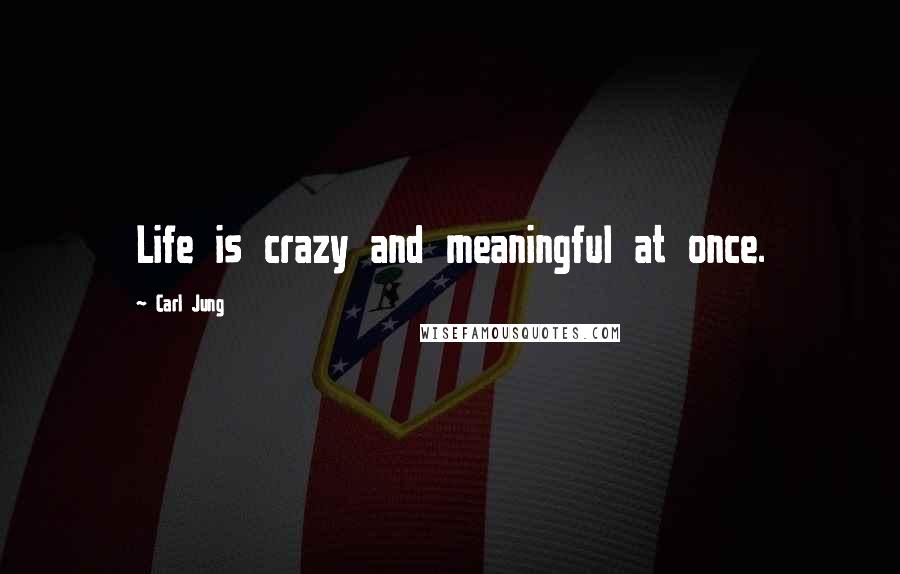 Carl Jung Quotes: Life is crazy and meaningful at once.