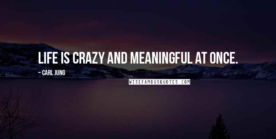 Carl Jung Quotes: Life is crazy and meaningful at once.