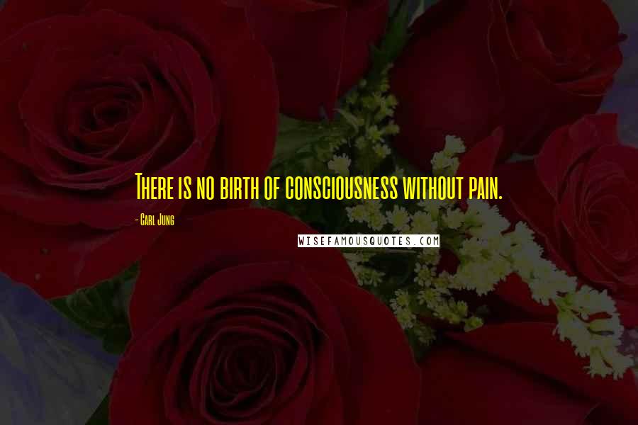 Carl Jung Quotes: There is no birth of consciousness without pain.