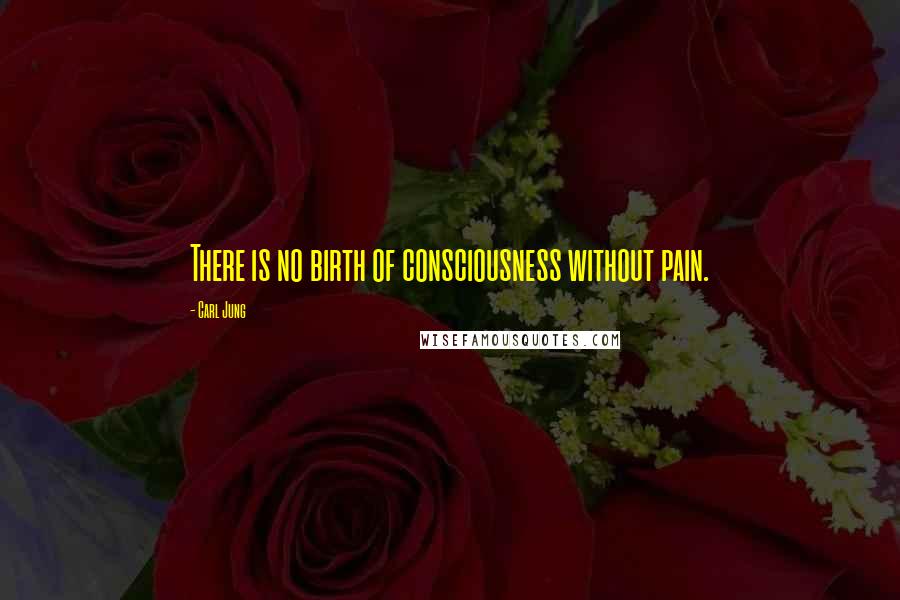 Carl Jung Quotes: There is no birth of consciousness without pain.