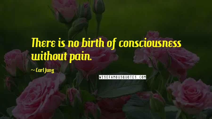 Carl Jung Quotes: There is no birth of consciousness without pain.