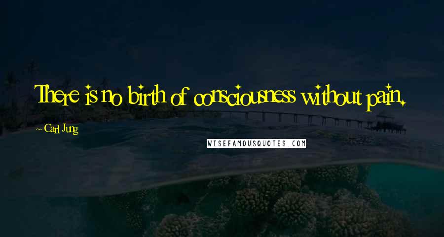 Carl Jung Quotes: There is no birth of consciousness without pain.