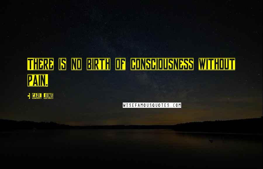 Carl Jung Quotes: There is no birth of consciousness without pain.