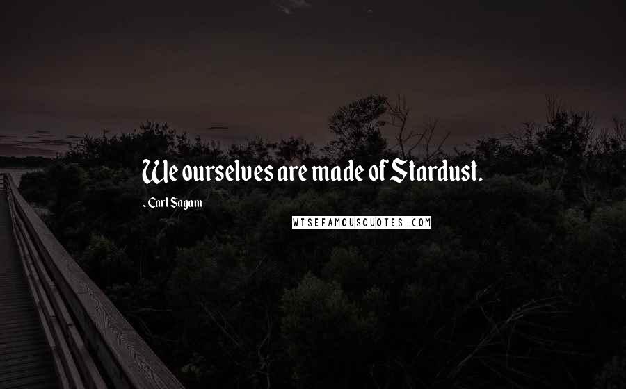 Carl Sagam Quotes: We ourselves are made of Stardust.