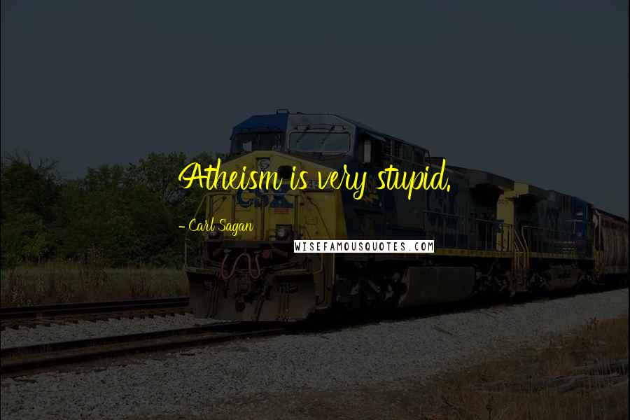 Carl Sagan Quotes: Atheism is very stupid.