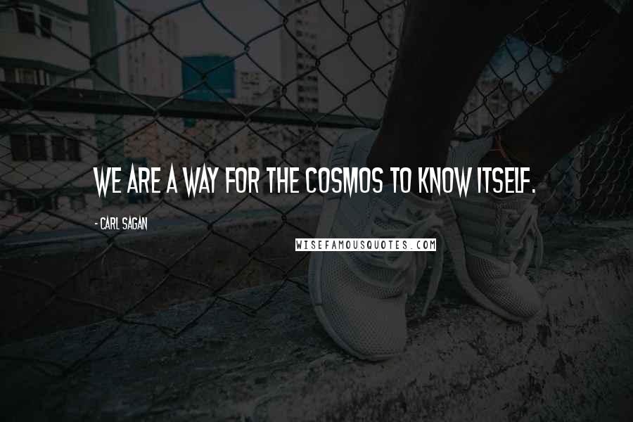 Carl Sagan Quotes: We are a way for the cosmos to know itself.