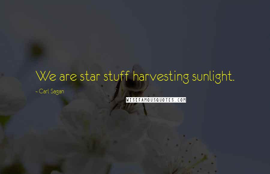 Carl Sagan Quotes: We are star stuff harvesting sunlight.