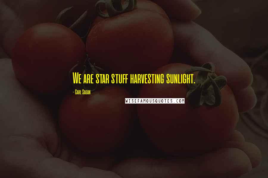 Carl Sagan Quotes: We are star stuff harvesting sunlight.