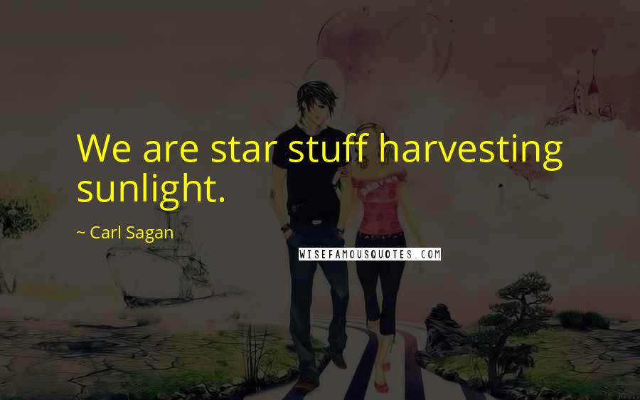 Carl Sagan Quotes: We are star stuff harvesting sunlight.