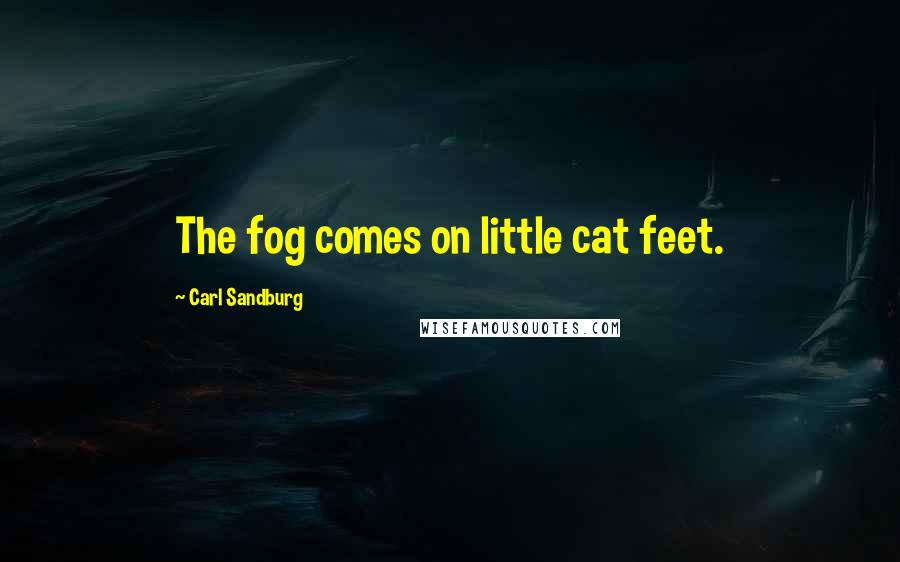 Carl Sandburg Quotes: The fog comes on little cat feet.