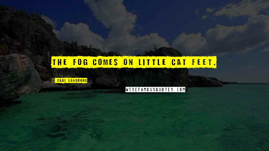 Carl Sandburg Quotes: The fog comes on little cat feet.