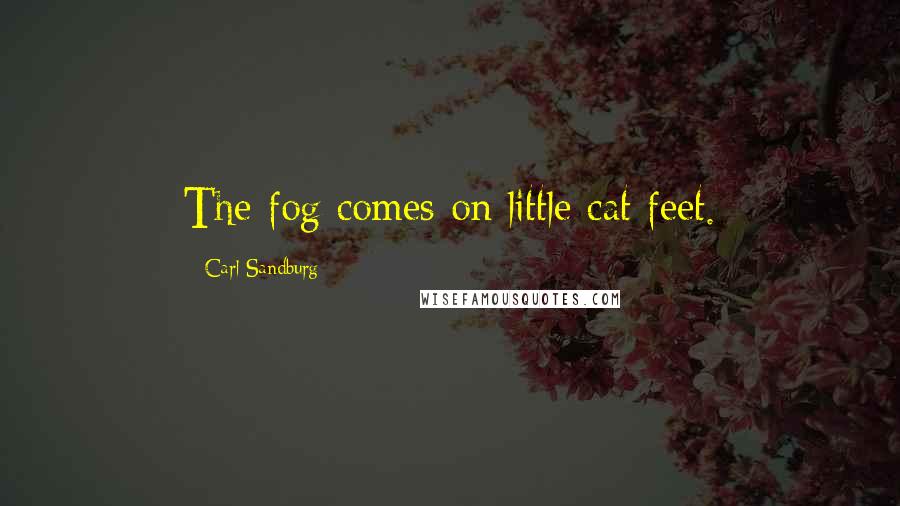 Carl Sandburg Quotes: The fog comes on little cat feet.