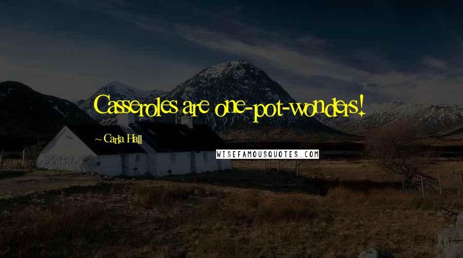 Carla Hall Quotes: Casseroles are one-pot-wonders!