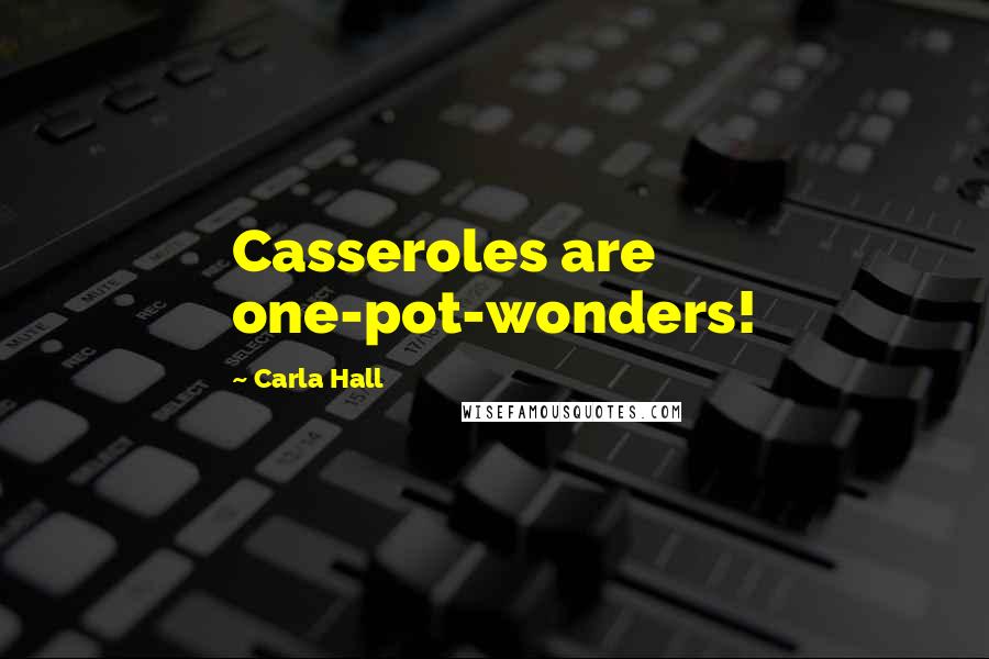 Carla Hall Quotes: Casseroles are one-pot-wonders!