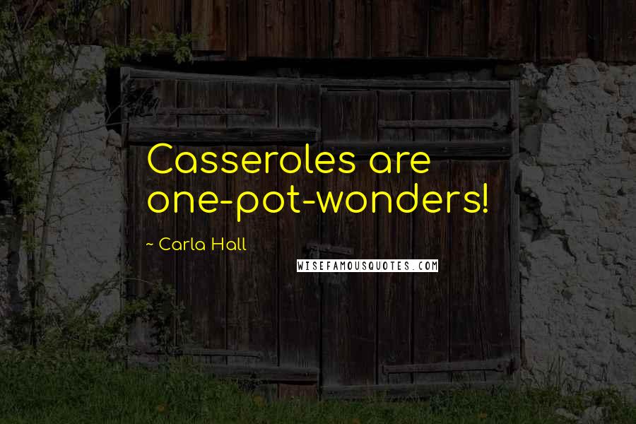 Carla Hall Quotes: Casseroles are one-pot-wonders!