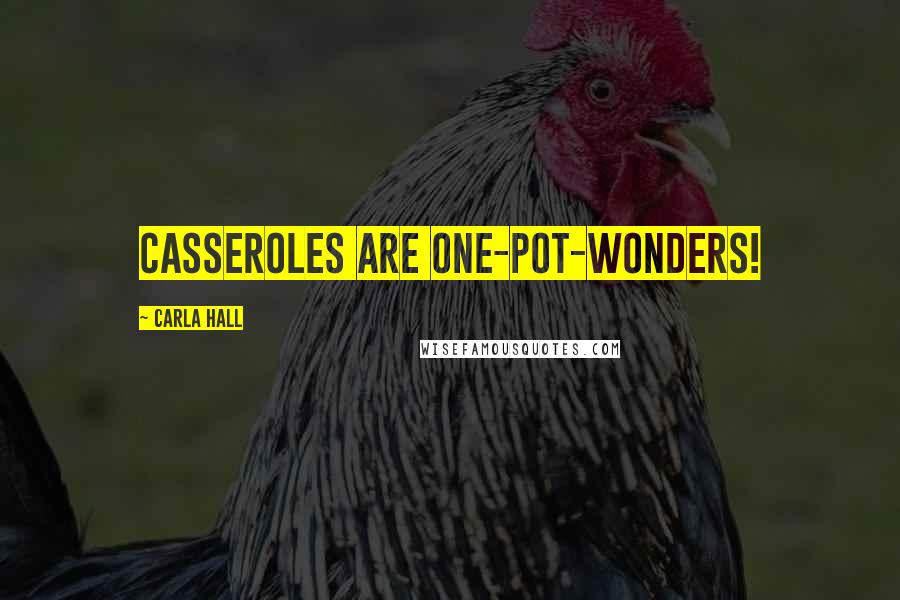 Carla Hall Quotes: Casseroles are one-pot-wonders!