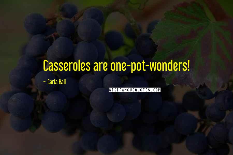 Carla Hall Quotes: Casseroles are one-pot-wonders!