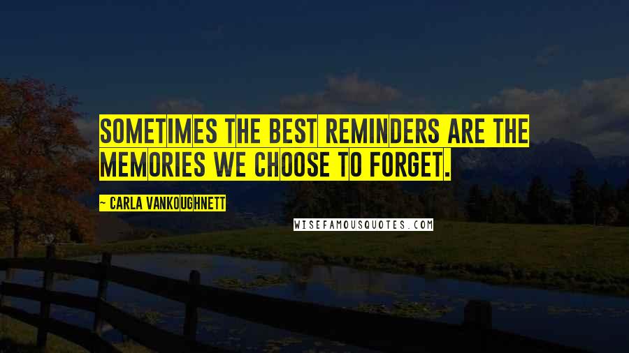 Carla VanKoughnett Quotes: Sometimes the best reminders are the memories we choose to forget.