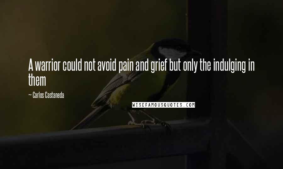 Carlos Castaneda Quotes: A warrior could not avoid pain and grief but only the indulging in them